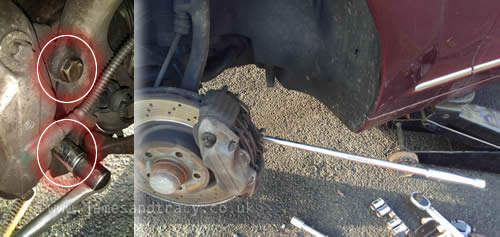 How to remove Mercedes S Class Brake Calipers  @ www.jamesandtracy.co.uk
