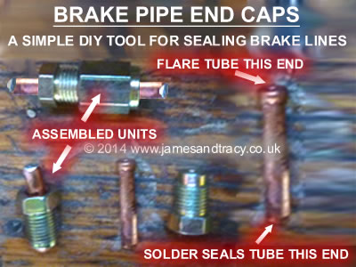 Brake Pipe End Caps - a DIY anti-drip tool for brake pipes and brake lines